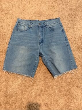 Denim Shorts Men's/Women’s Casual Blue Jean Shorts Size 36 Pre-Owned - 008